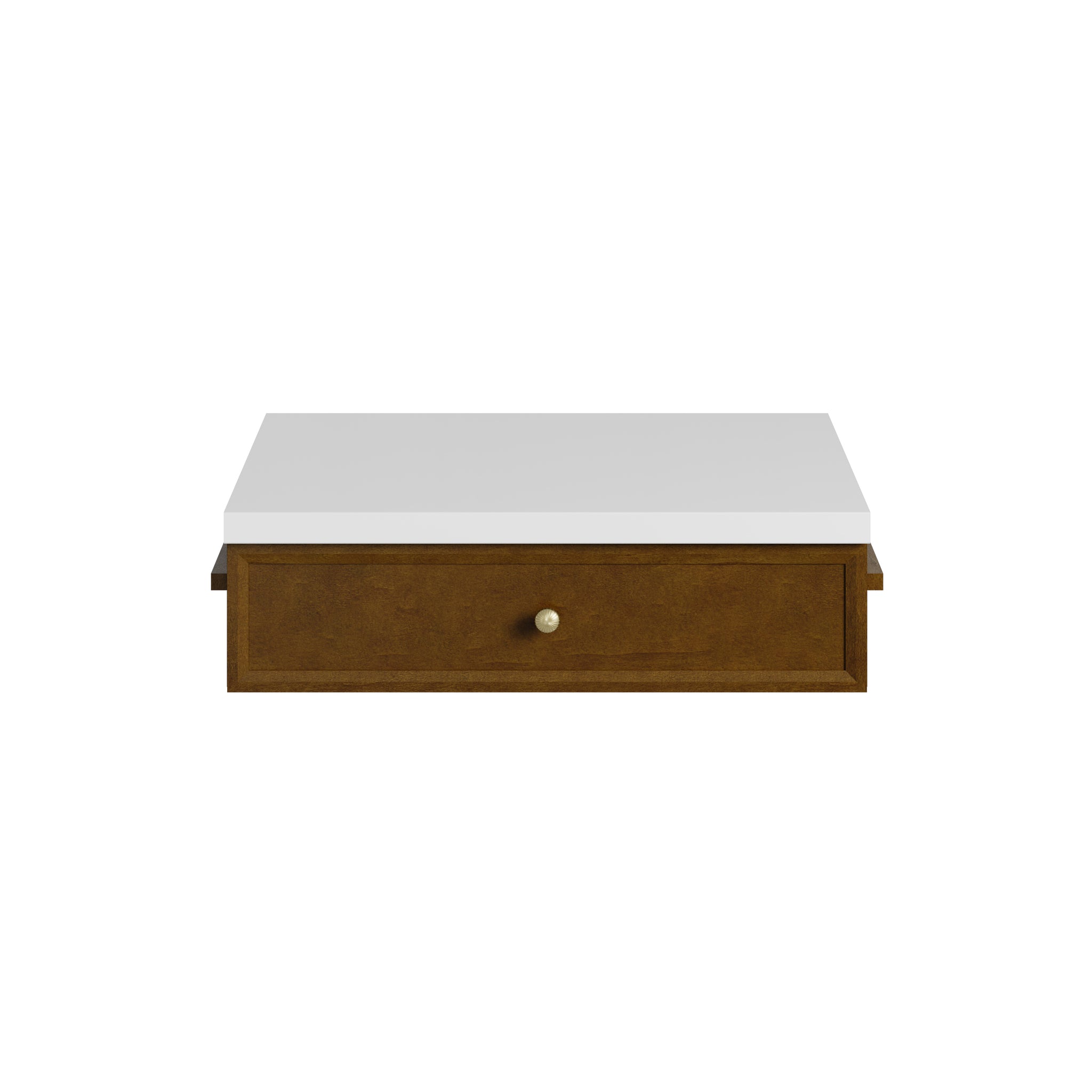 James Martin Bellshire 24" Drawer Unit, Honey Oak with White Zeus countertop