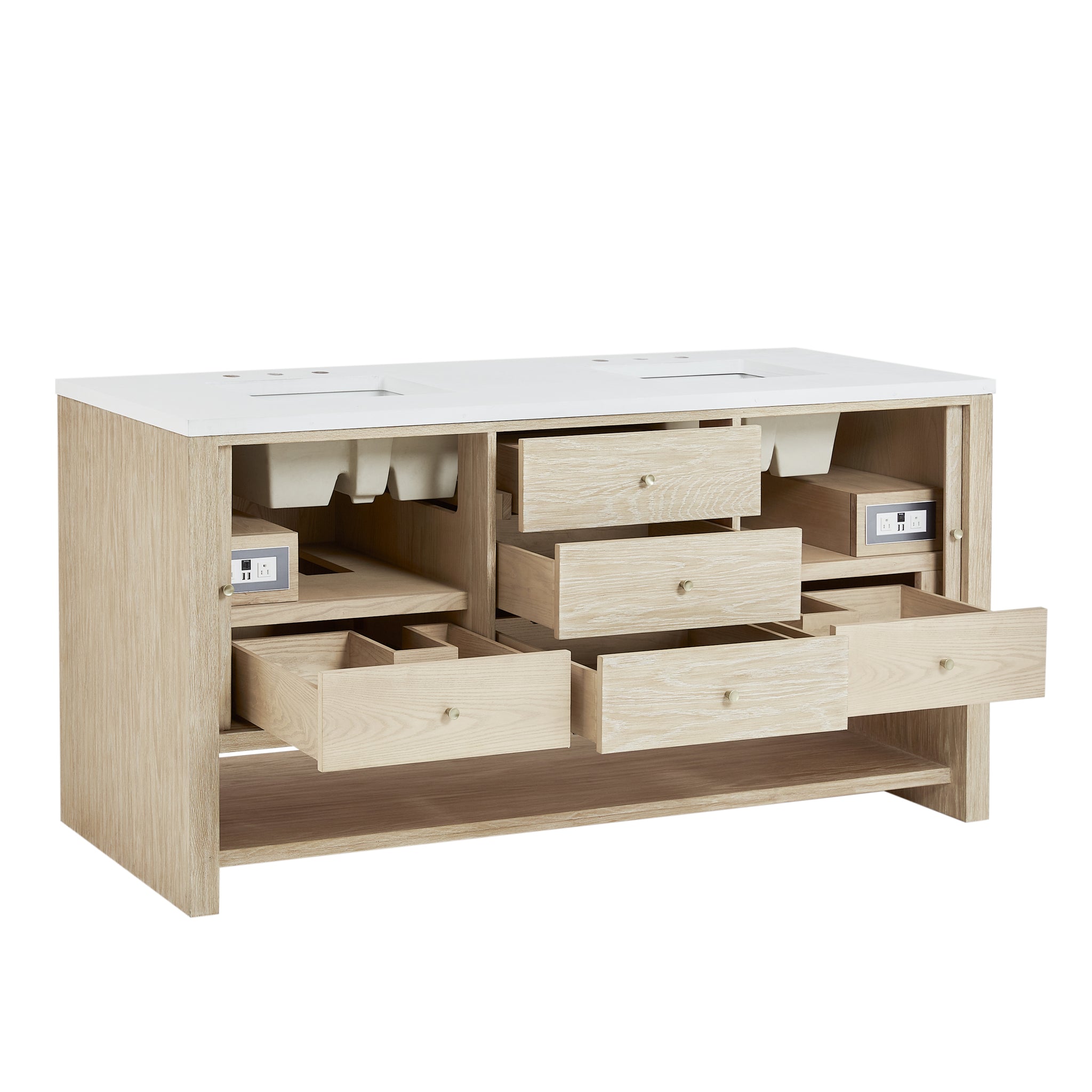 James Martin Marigot 72" Double Bathroom Vanity, Sunwashed Oak, view 18