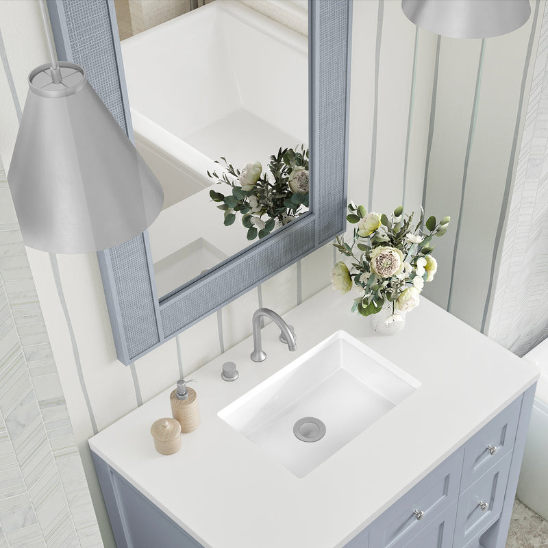 James Martin Solene 28" Mirror, Serenity Blue, view 4