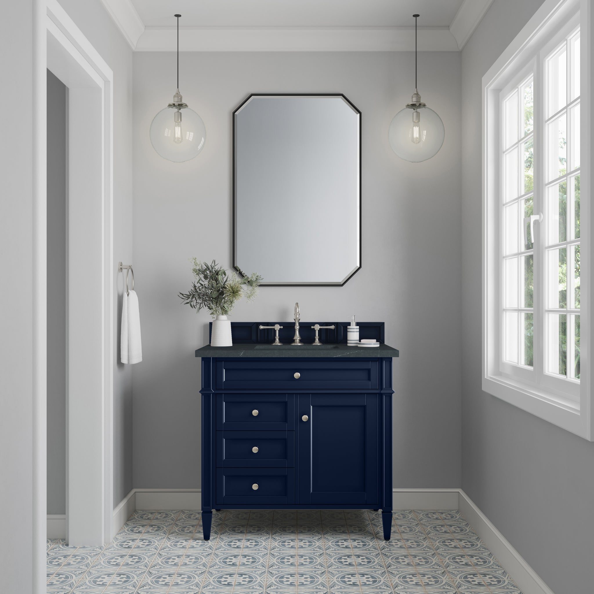 James Martin Brittany 36" Single Bathroom Vanity, Victory Blue, view 18