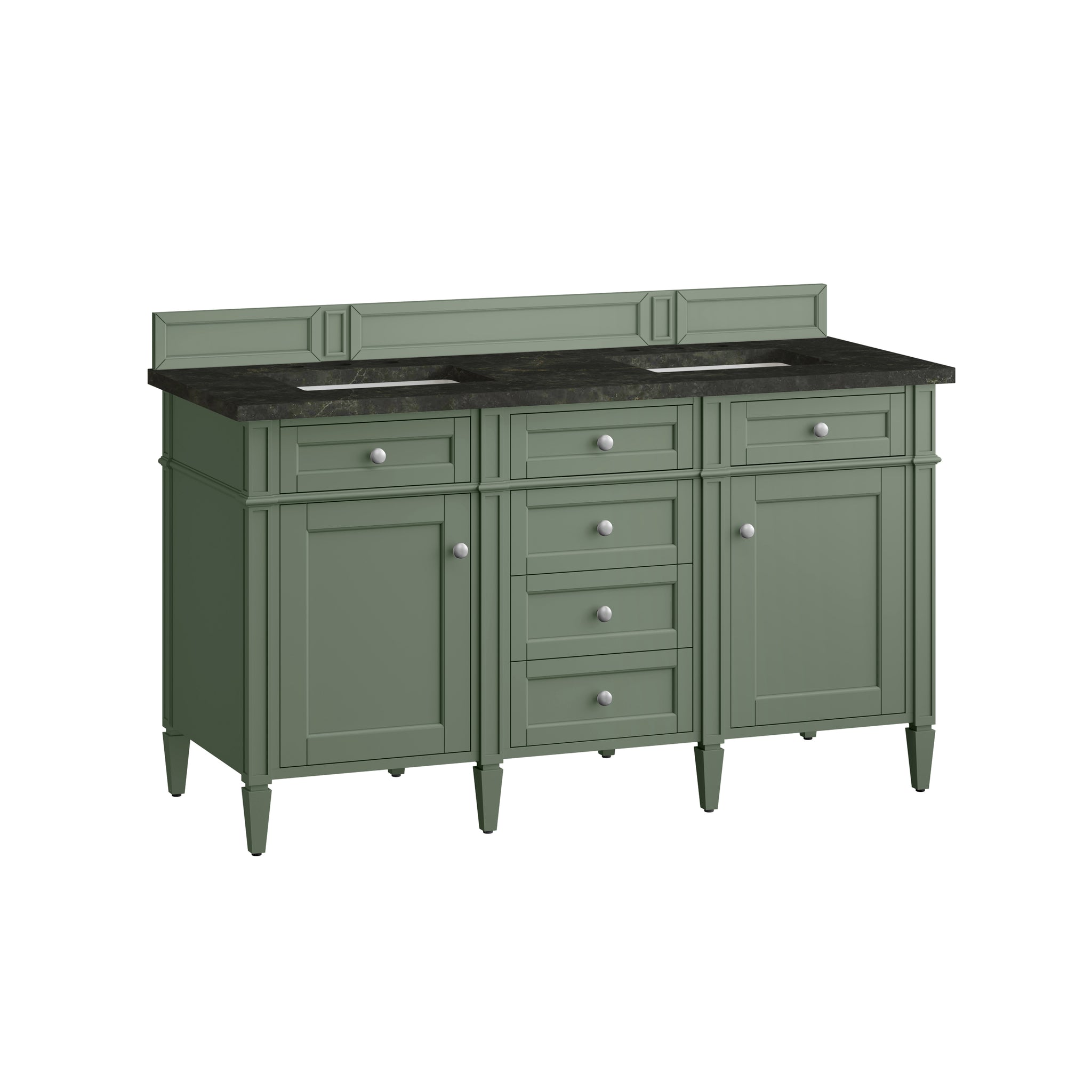 James Martin Brittany 60" Double Bathroom Vanity, Smokey Celadon, view 34