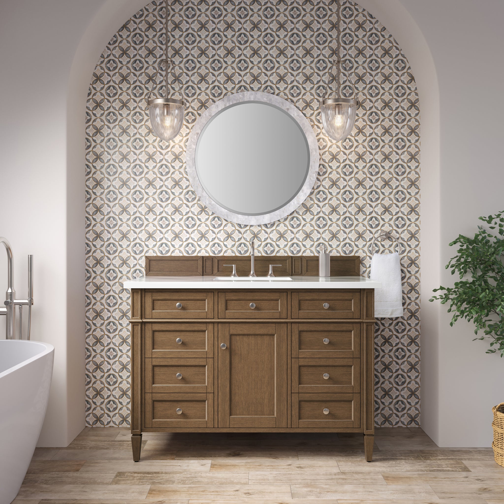 James Martin Brittany 48" Single Bathroom Vanity, Saddle Brown, view 23
