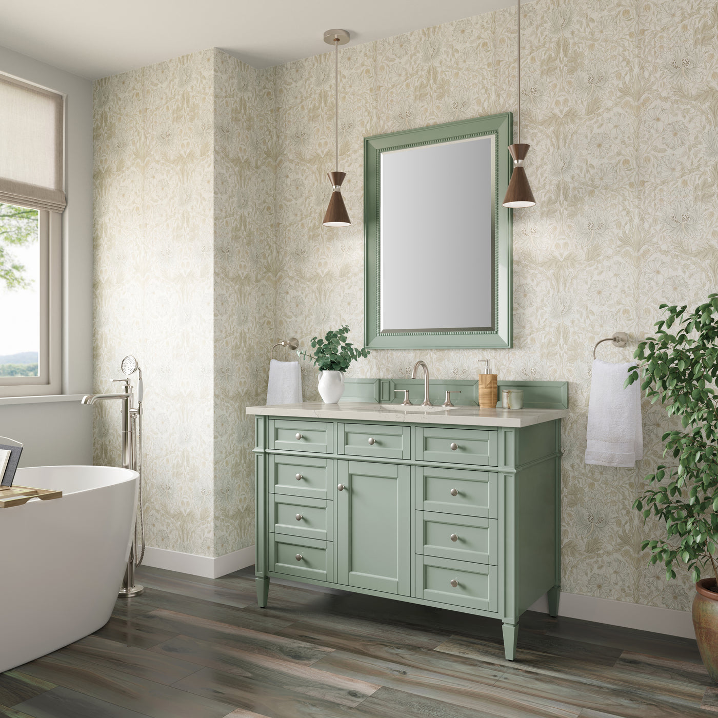 James Martin Brittany 48" Single Bathroom Vanity, Sage Green, view 36