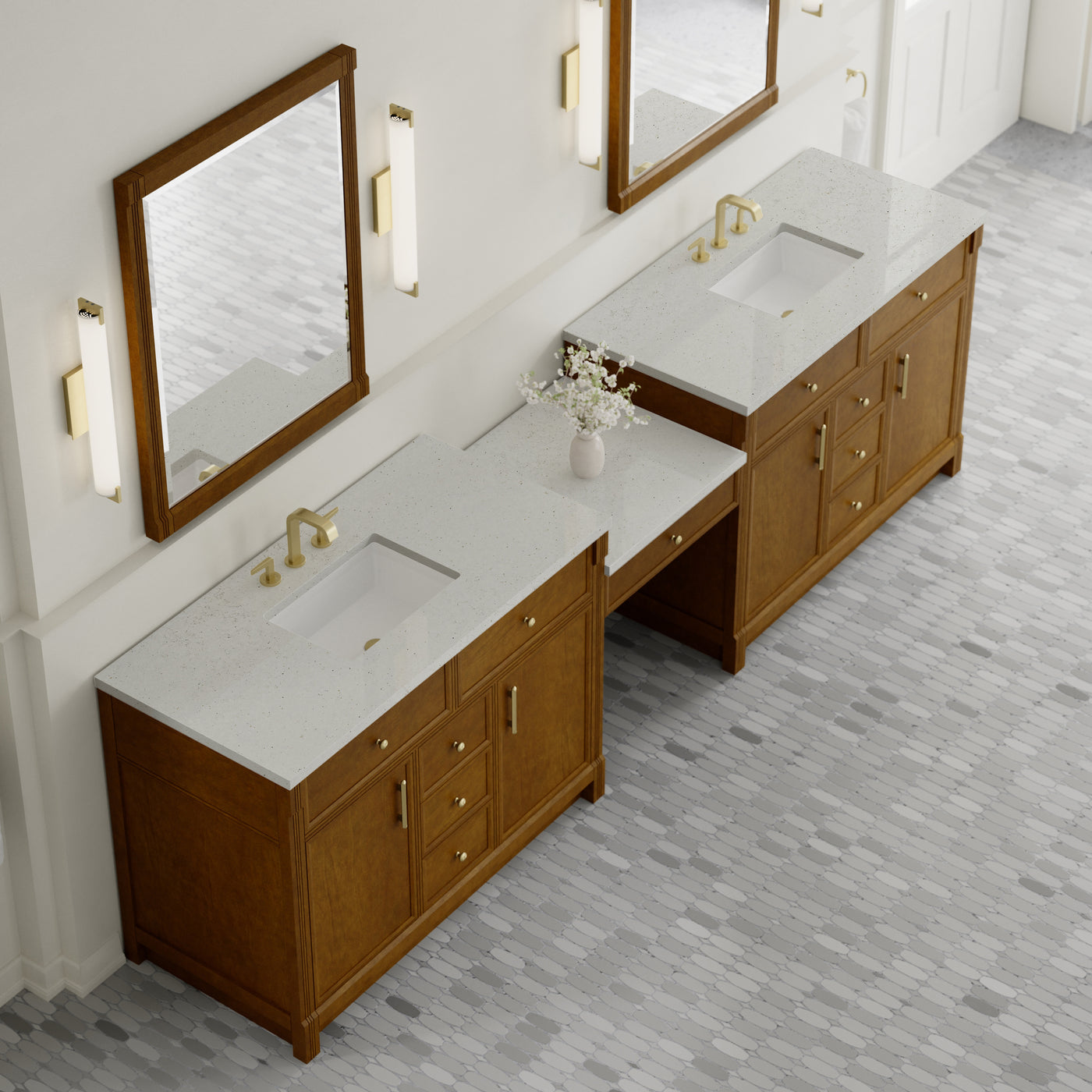 James Martin Bellshire 120" Double Bathroom Vanity, Honey Oak, view 29