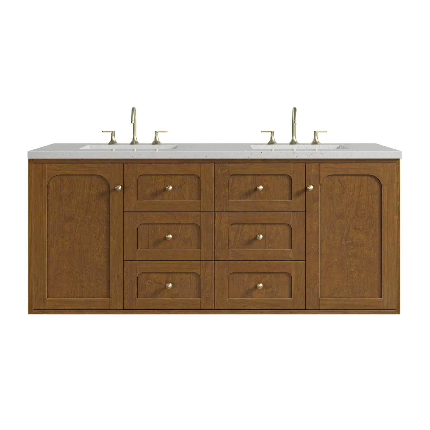 James Martin Laurent 60" Dual Mount Double Bathroom Vanity, Honey Oak, view 34
