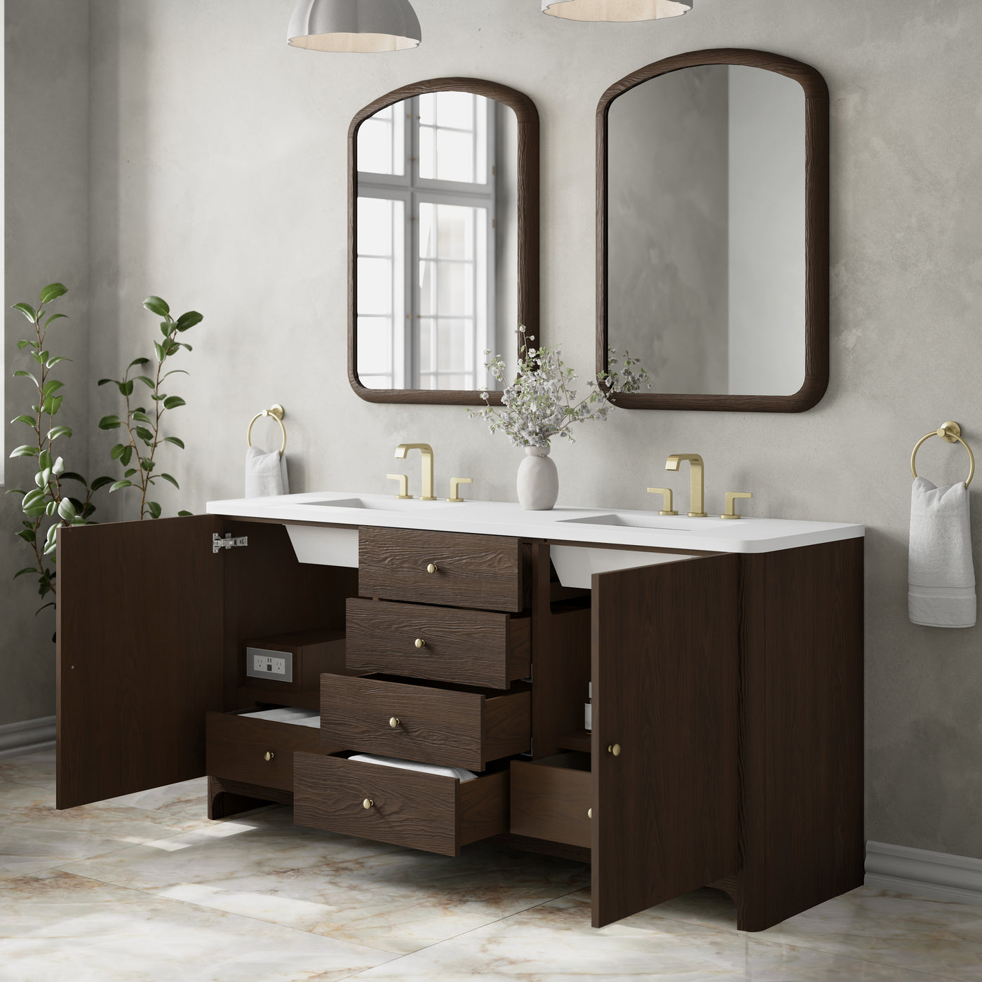 James Martin Gracyn 72" Double Bathroom Vanity, Sable, view 24
