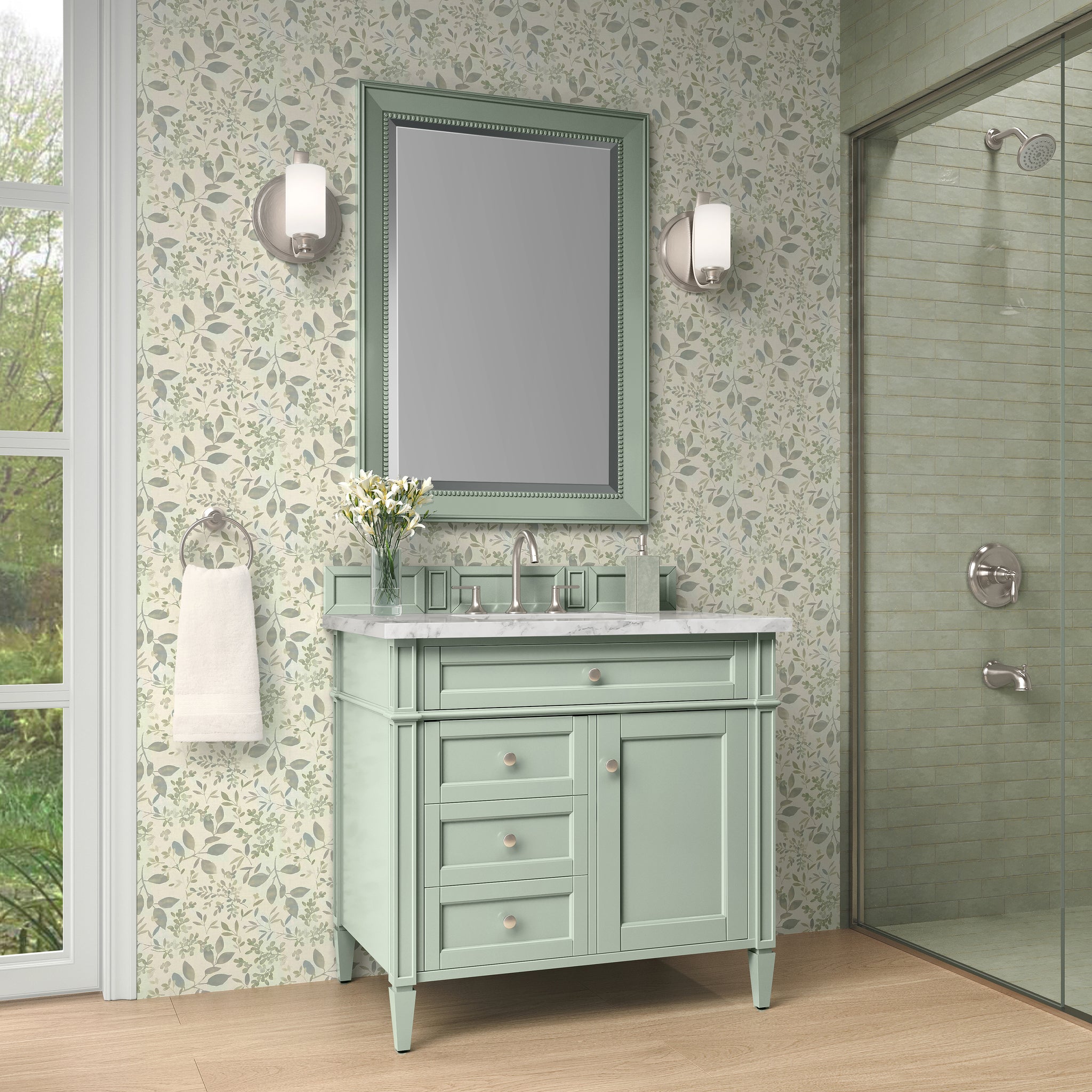 James Martin Brittany 36" Single Bathroom Vanity, Sage Green, view 26