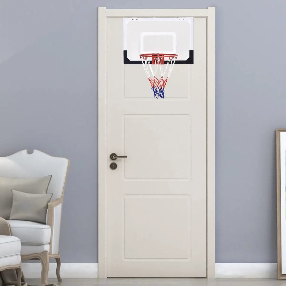 Over-The-Door Mini Basketball Hoop Includes Basketball and 2 Nets by DirectDeals