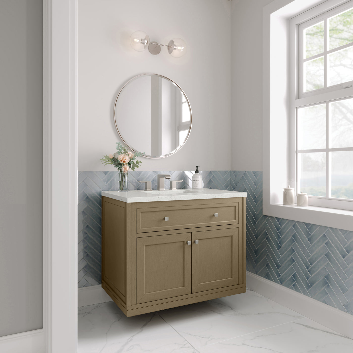 James Martin Chicago 36" Single Bathroom Vanity, Walnut Whisper, view 29