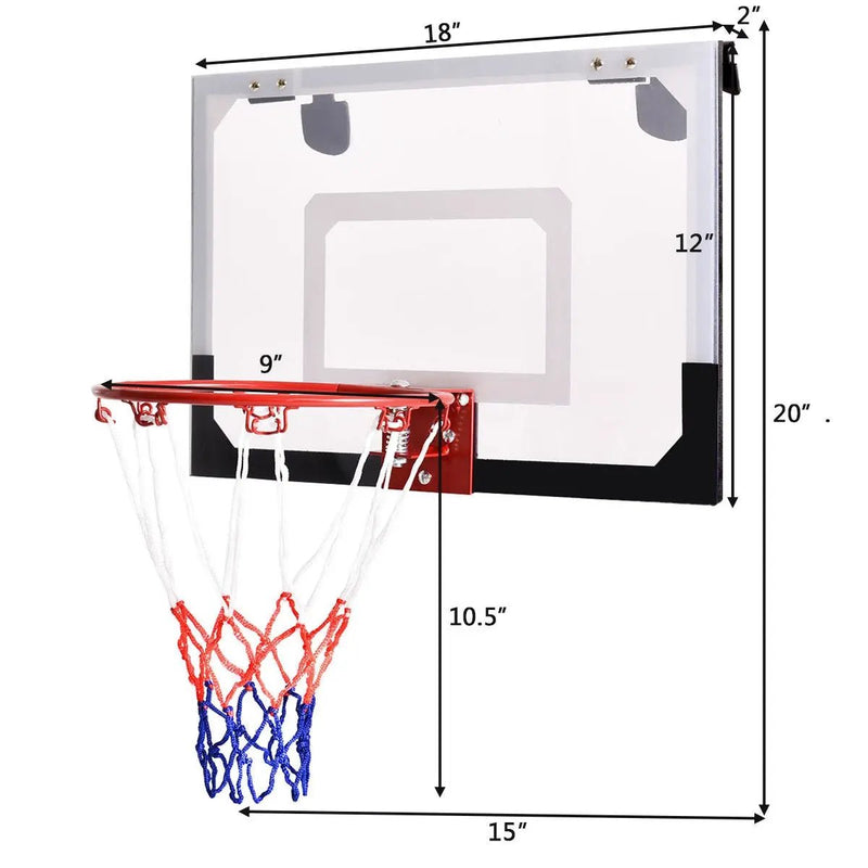 Over-The-Door Mini Basketball Hoop Includes Basketball and 2 Nets by DirectDeals