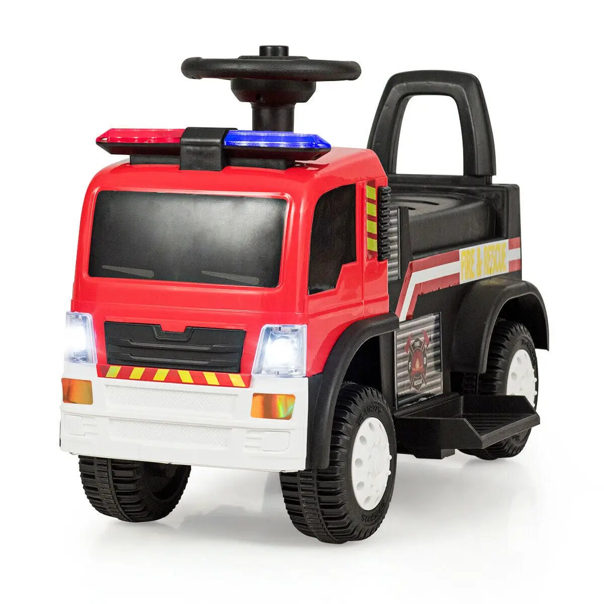Kids 6V Battery Powered Electric Ride On Fire Truck by DirectDeals