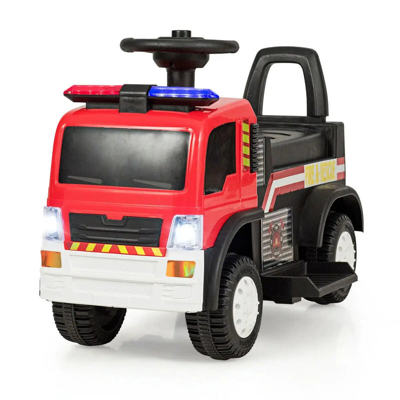 Kids 6V Battery Powered Electric Ride On Fire Truck by DirectDeals