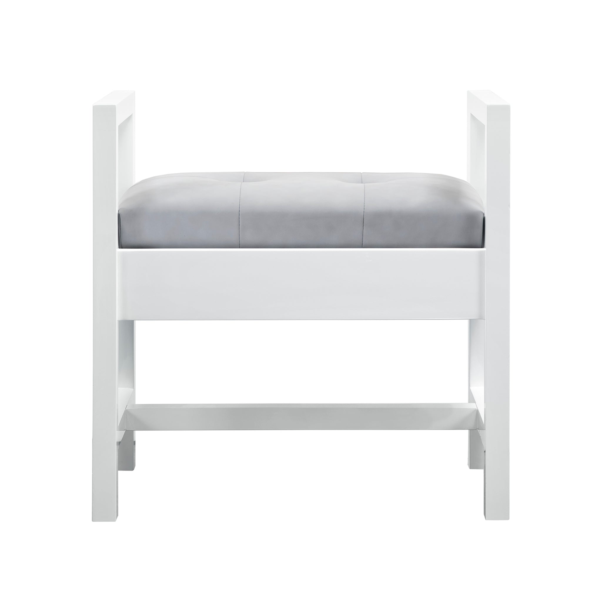 James Martin Addison 24.5" Bench, Glossy White