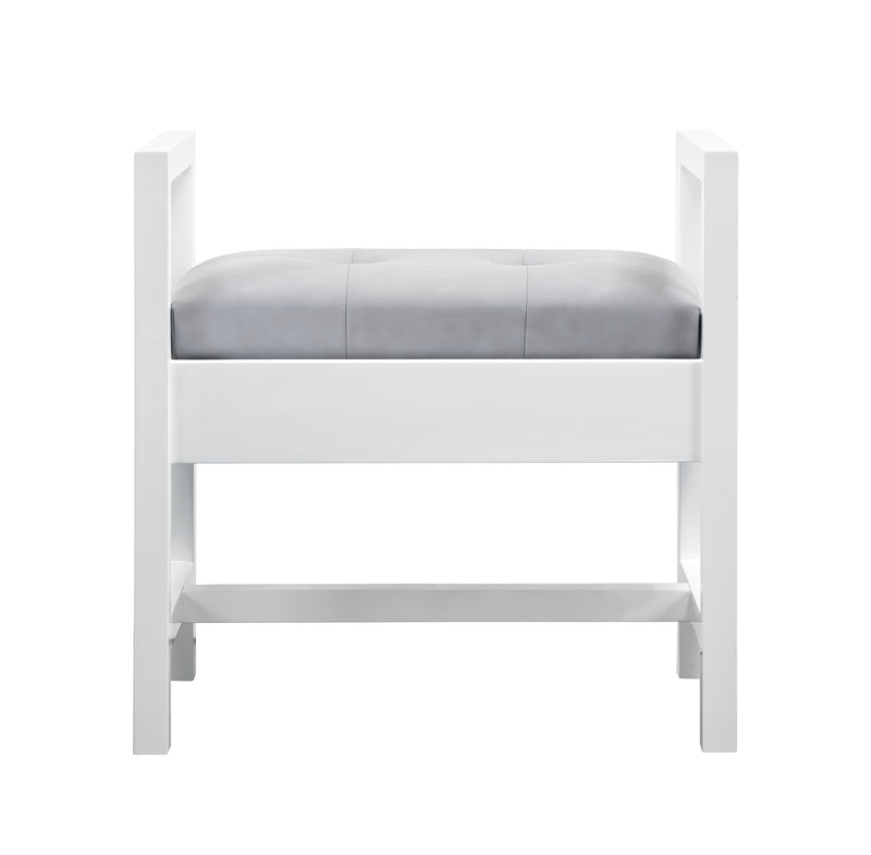 James Martin Addison 24.5" Bench, Glossy White