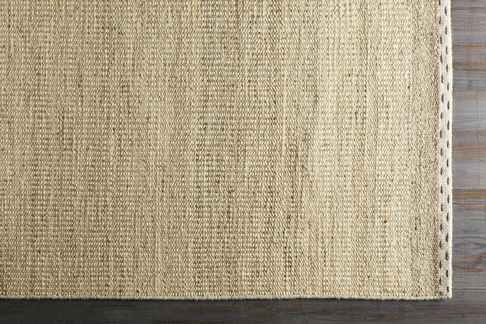 Yaniklar Beige Flat Woven Wool Rug by Boutique Rugs