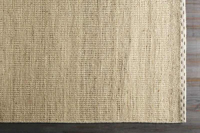 Yaniklar Beige Flat Woven Wool Rug by Boutique Rugs