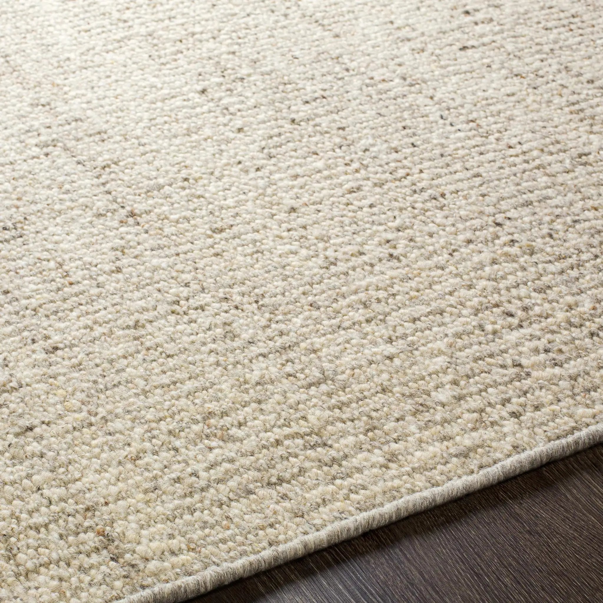 Yaniklar Beige Flat Woven Wool Rug by Boutique Rugs