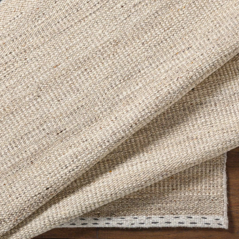 Yaniklar Beige Flat Woven Wool Rug by Boutique Rugs