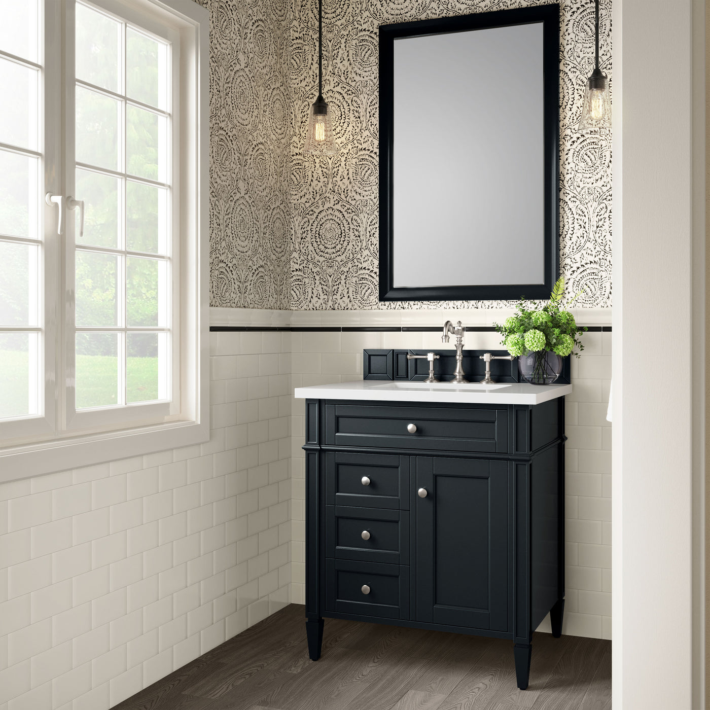 James Martin Brittany 30" Single Bathroom Vanity, Black Onyx, view 23
