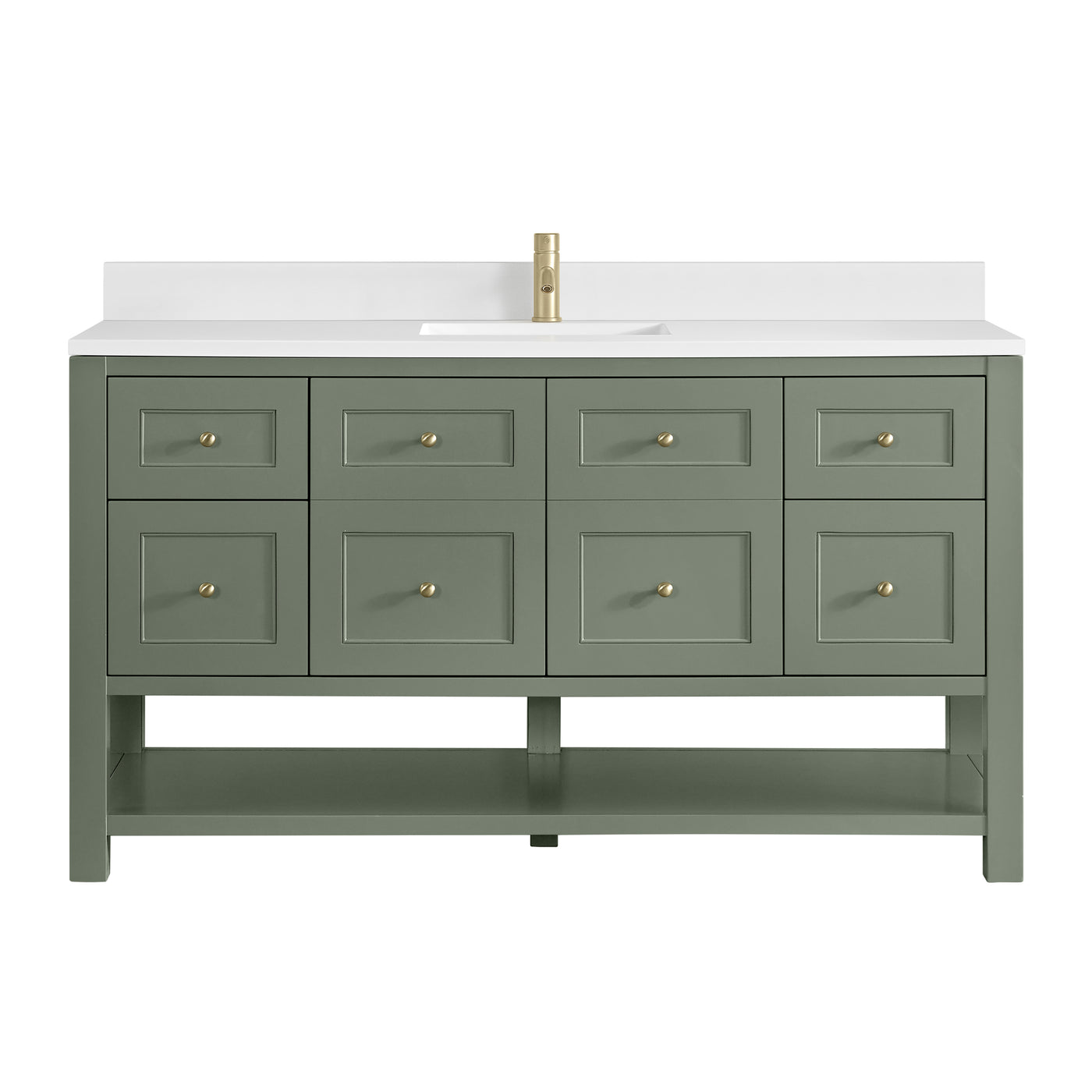 James Martin Breckenridge 60" Single Bathroom Vanity, Smokey Celadon, view 29