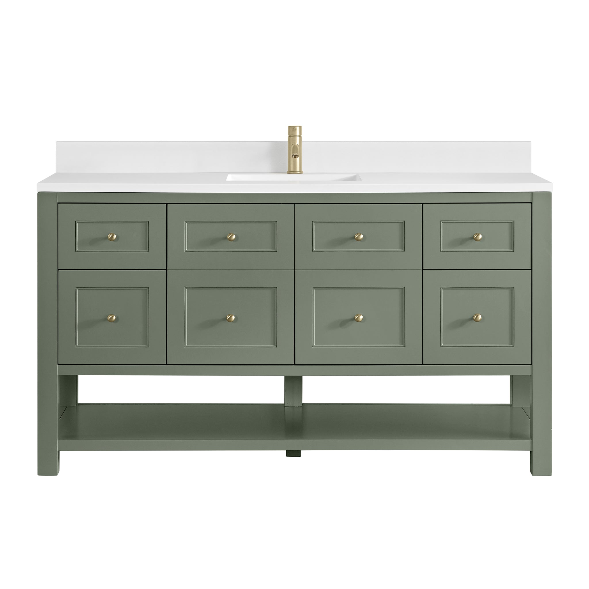 James Martin Breckenridge 60" Single Bathroom Vanity, Smokey Celadon, view 29