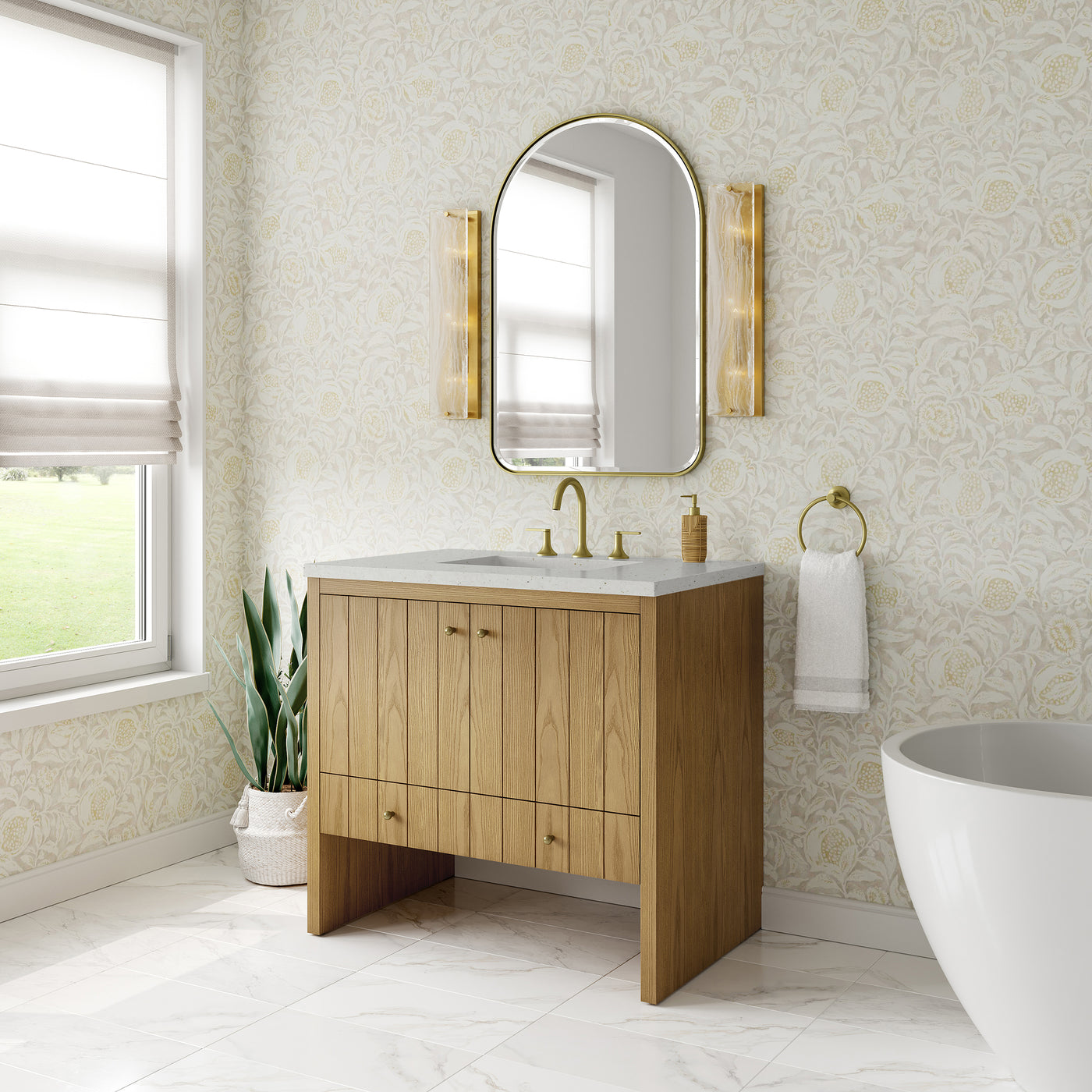 James Martin Hudson 36" Single Bathroom Vanity, Light Natural Oak, view 25