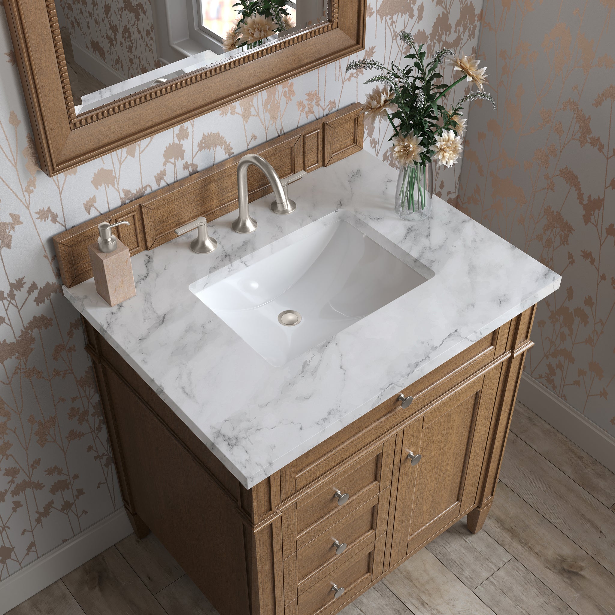 James Martin Brittany 30" Single Bathroom Vanity, Saddle Brown, view 36