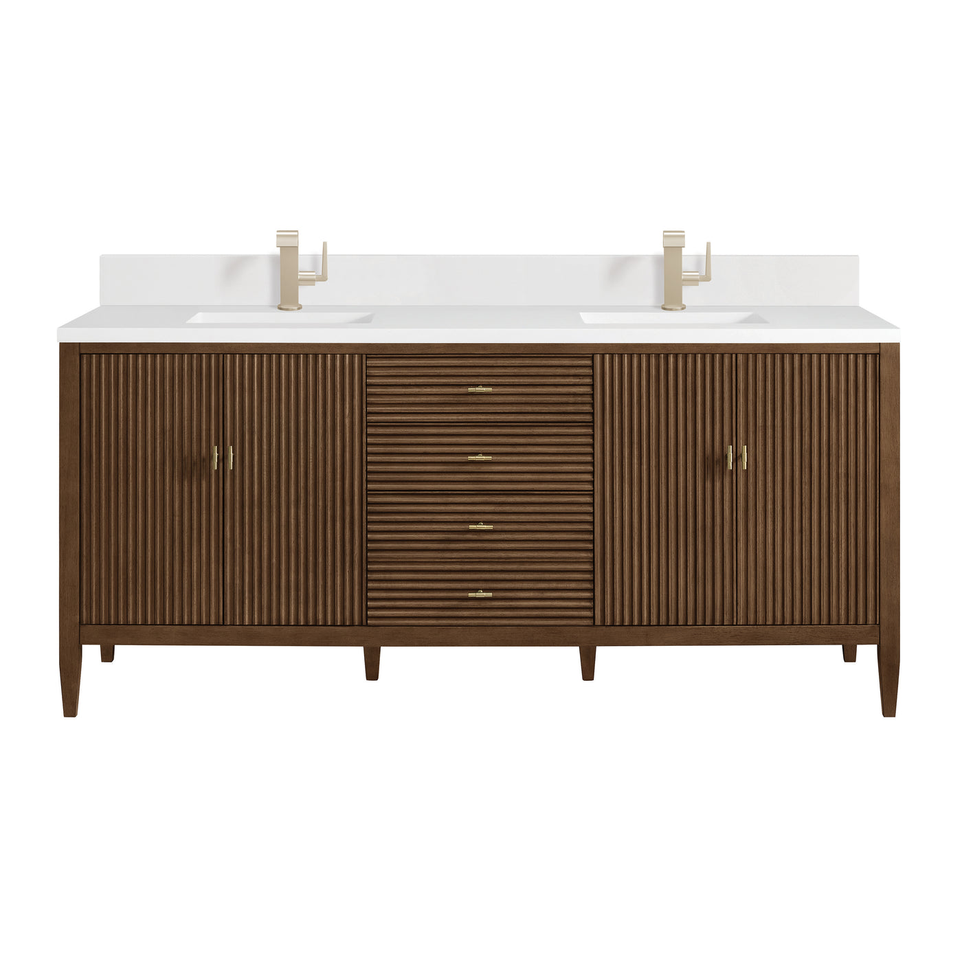James Martin Myrrin 72" Single Bathroom Vanity, Mid-Century Walnut, view 9
