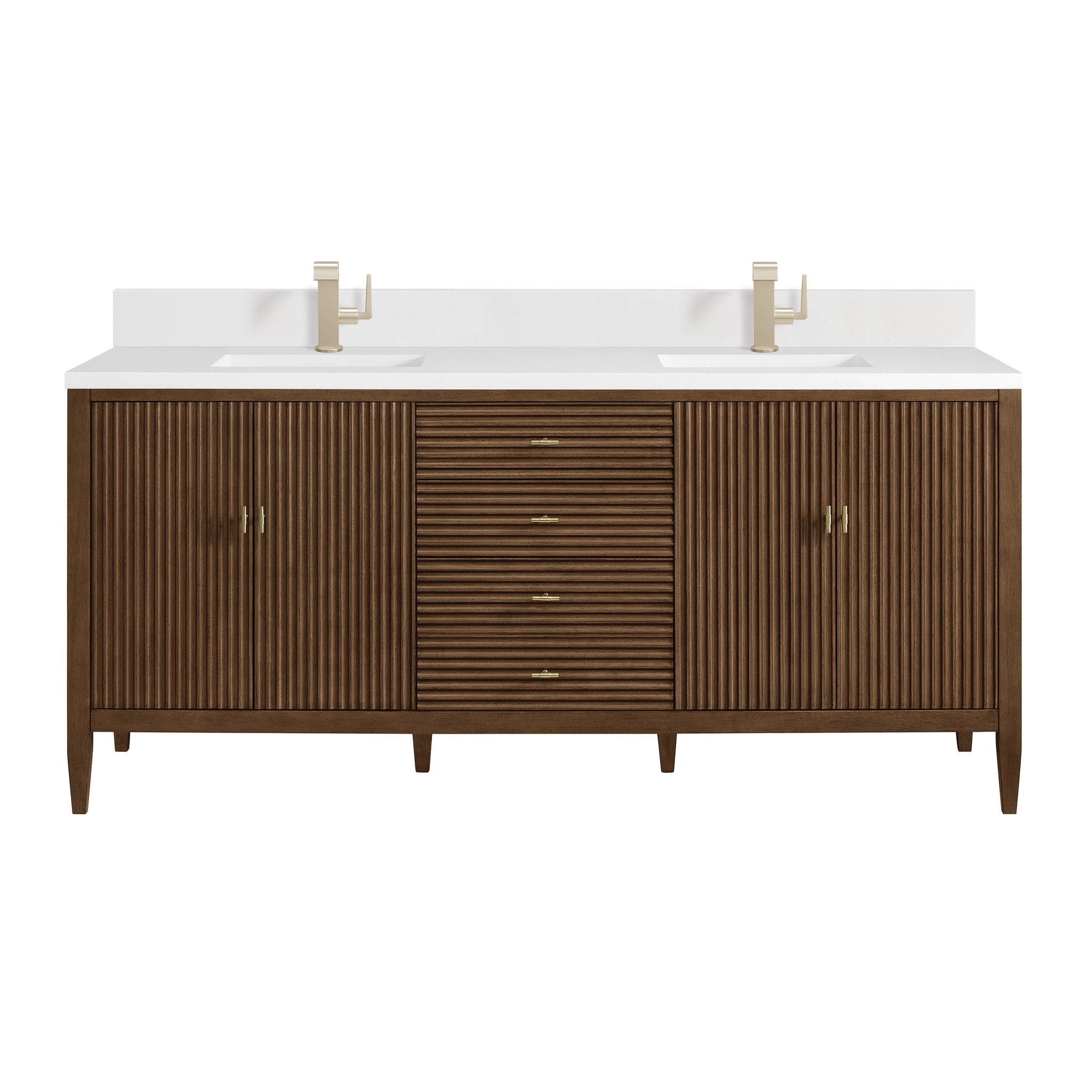 James Martin Myrrin 72" Single Bathroom Vanity, Mid-Century Walnut, view 9