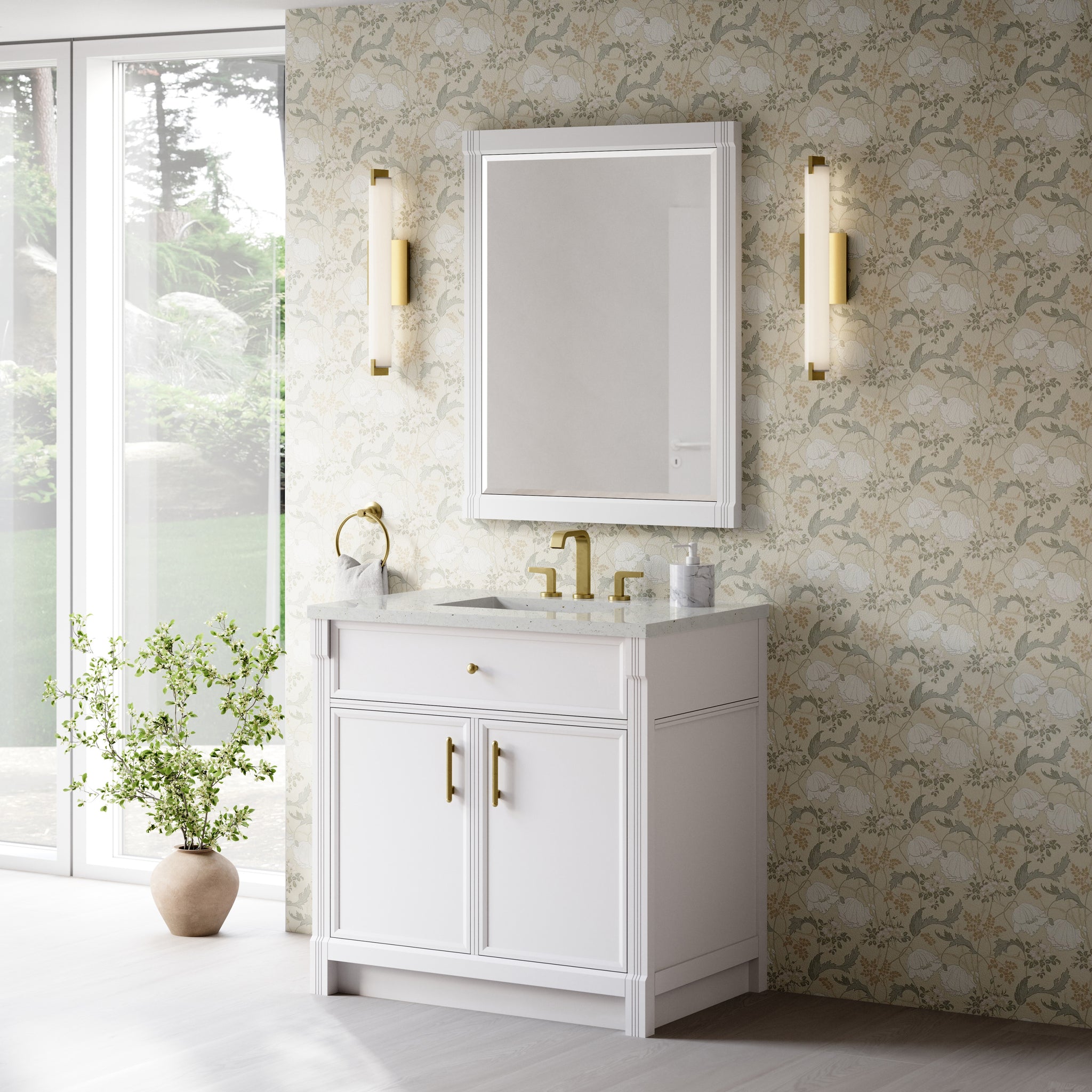 James Martin Bellshire 36" Single Bathroom Vanity, Bright White, view 25