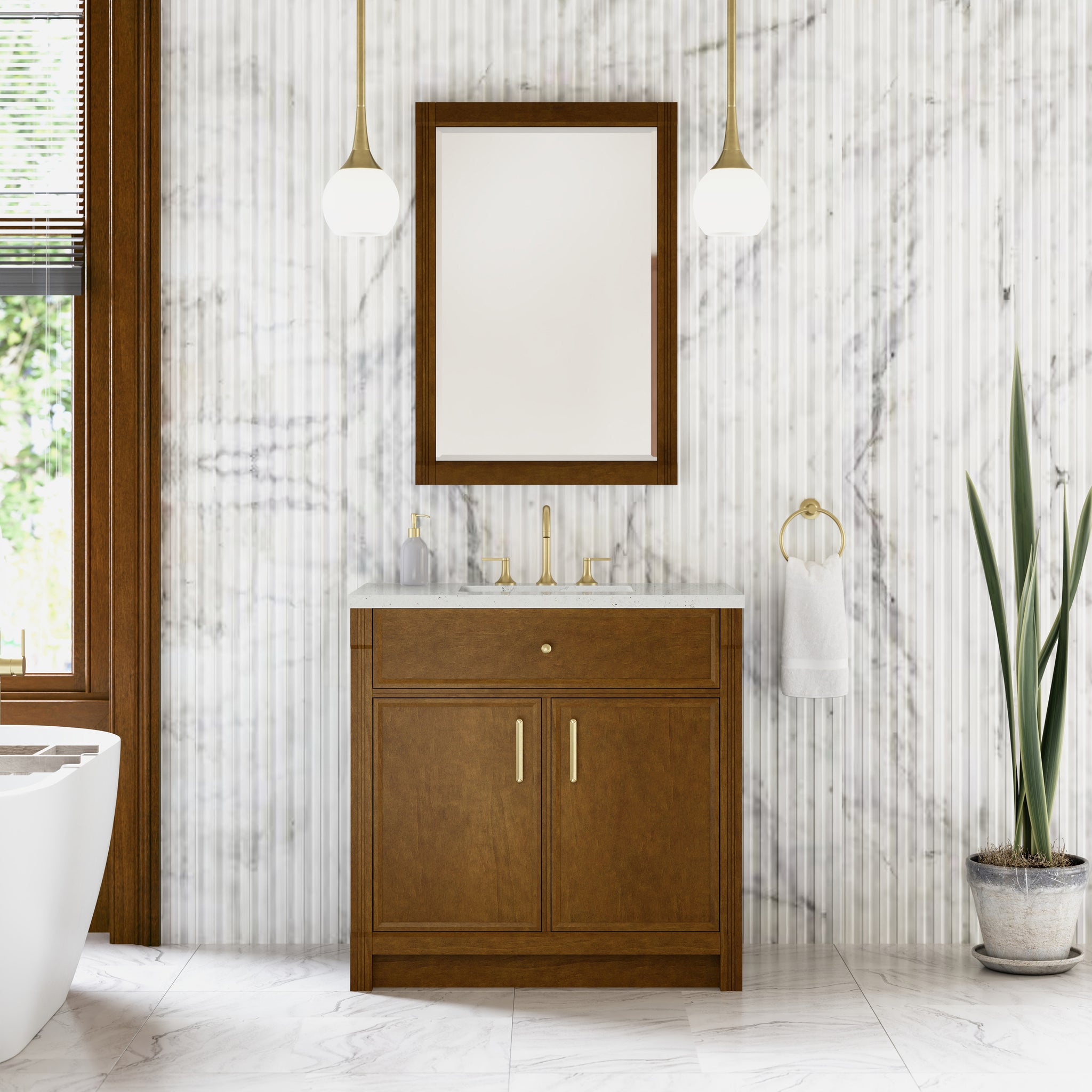 James Martin Bellshire 36" Single Bathroom Vanity, Honey Oak, view 24