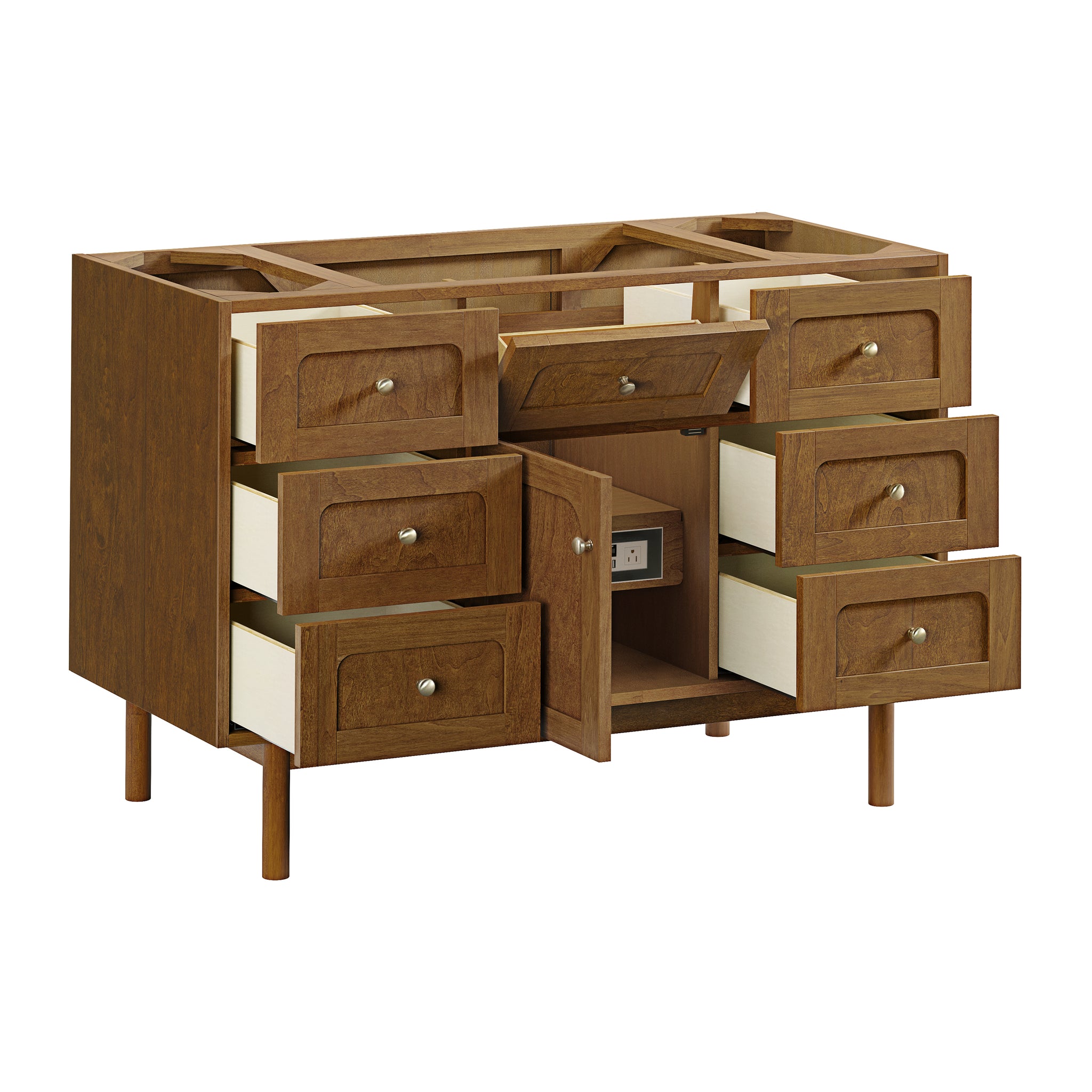 James Martin Laurent 48" Dual Mount Single Bathroom Vanity, Honey Oak, view 23
