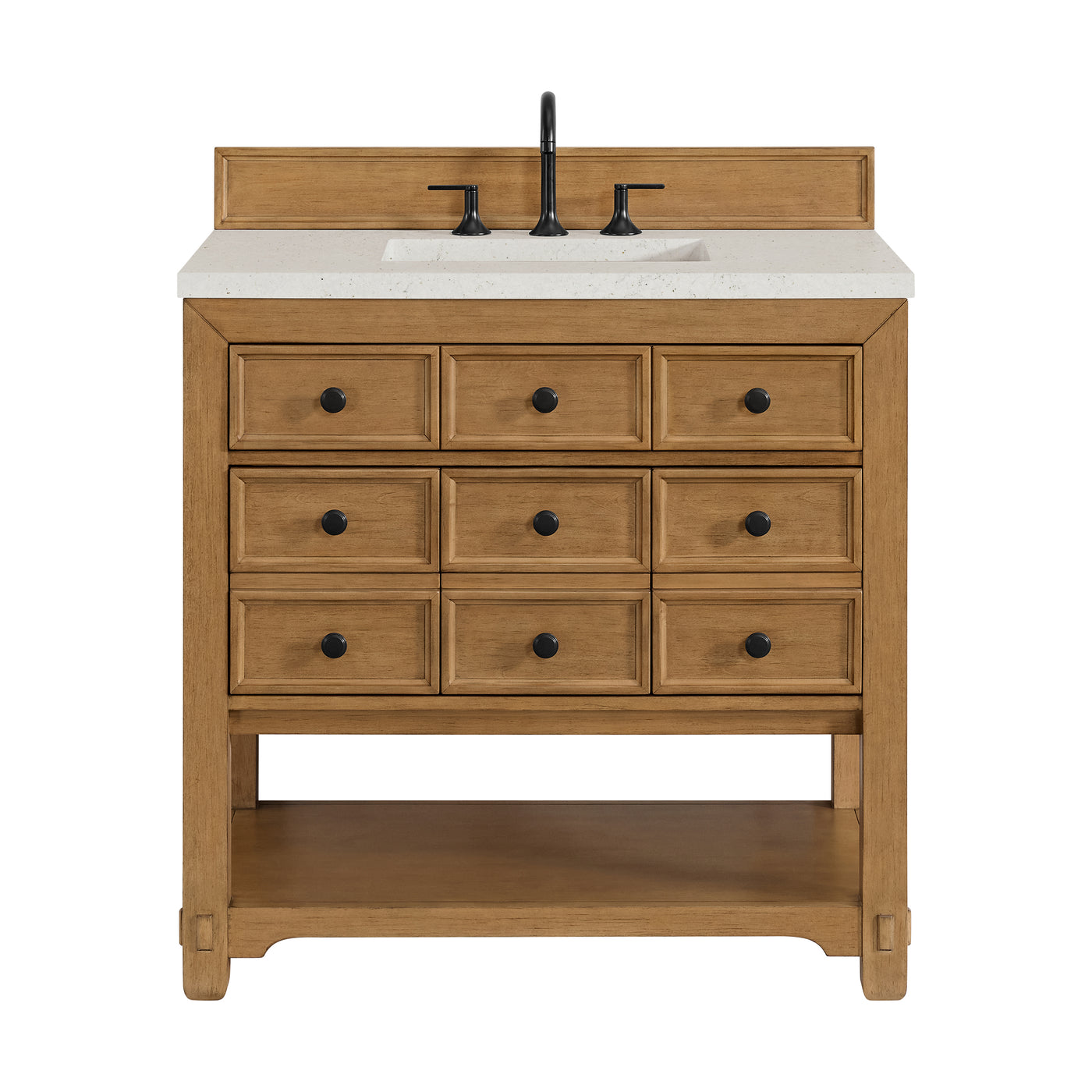 James Martin Malibu 36" Single Bathroom Vanity, Amber Birch, view 22
