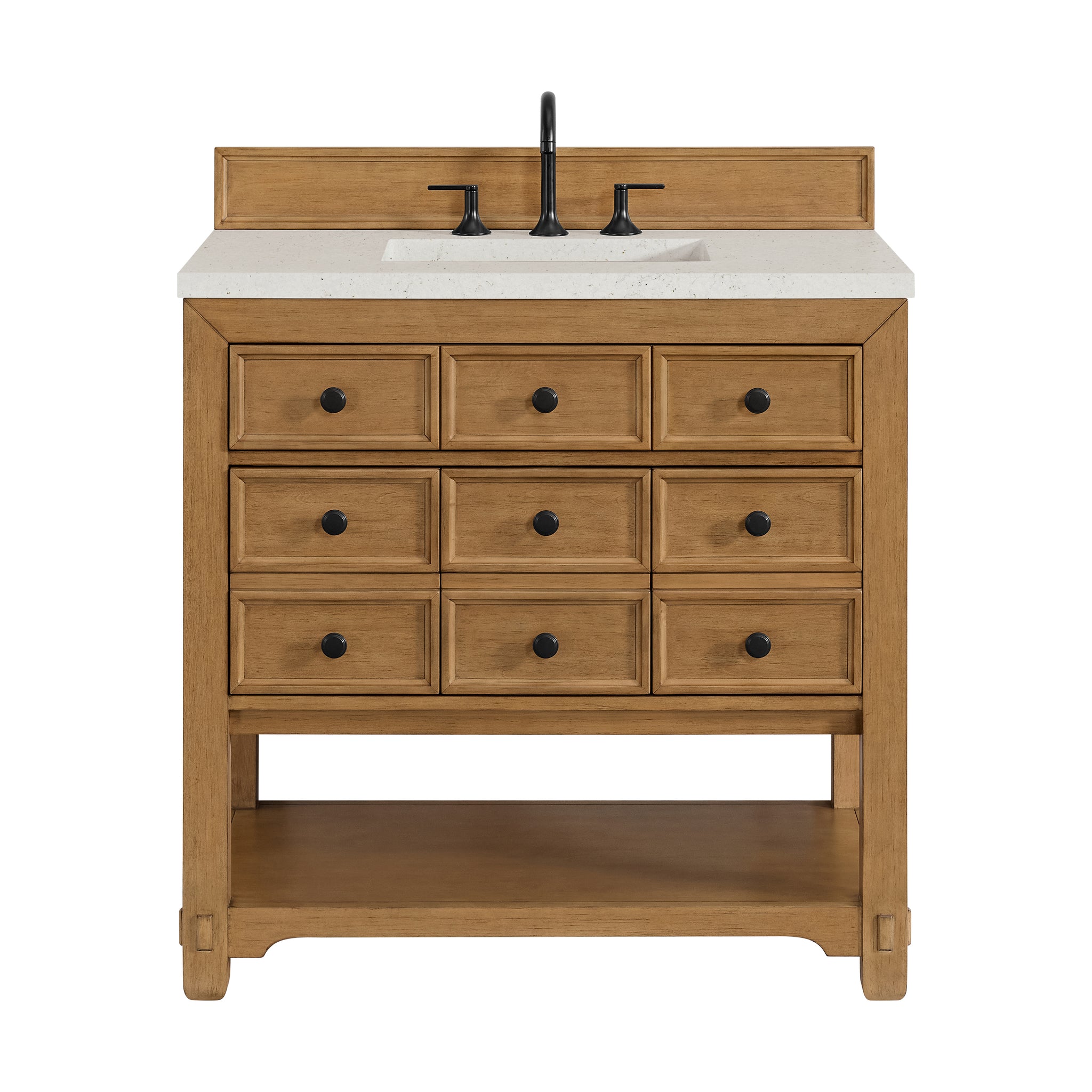 James Martin Malibu 36" Single Bathroom Vanity, Amber Birch, view 22