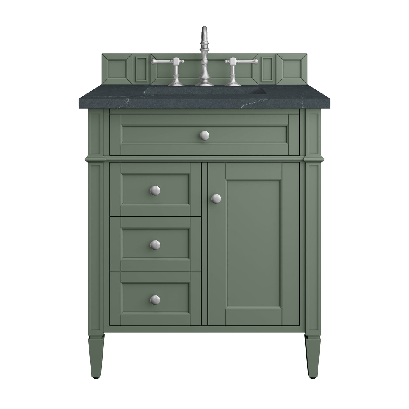 James Martin Brittany 30" Single Bathroom Vanity, Smokey Celadon, view 22