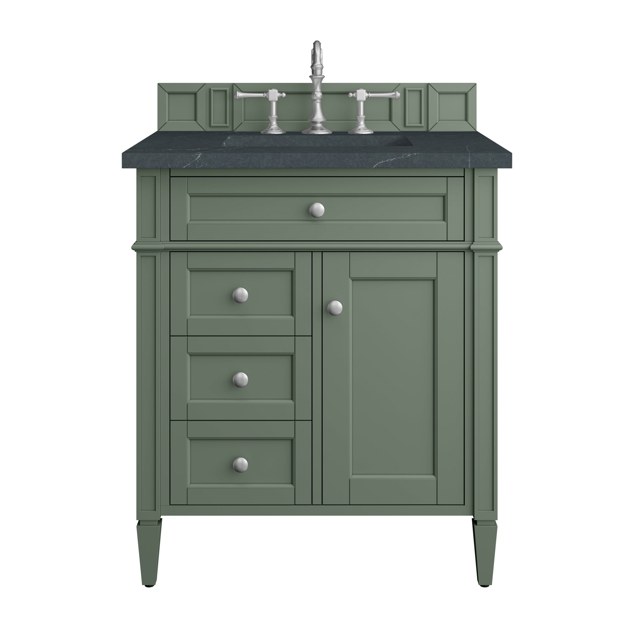 James Martin Brittany 30" Single Bathroom Vanity, Smokey Celadon, view 22