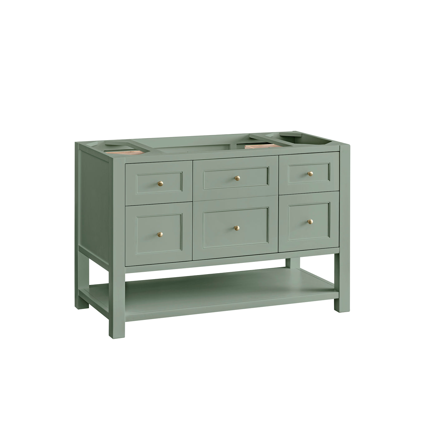 James Martin Breckenridge 48" Single Bathroom Vanity, Smokey Celadon, cabinet without a countertop