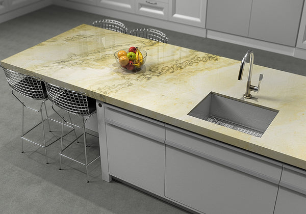 Yellow Calacata Macaubas Polished Quartzite Slab Random