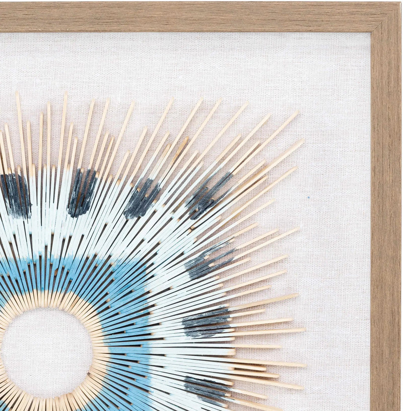 Yenice Natural Wood Geometric Wall Art Set Of Two - Clearance by Boutique Rugs