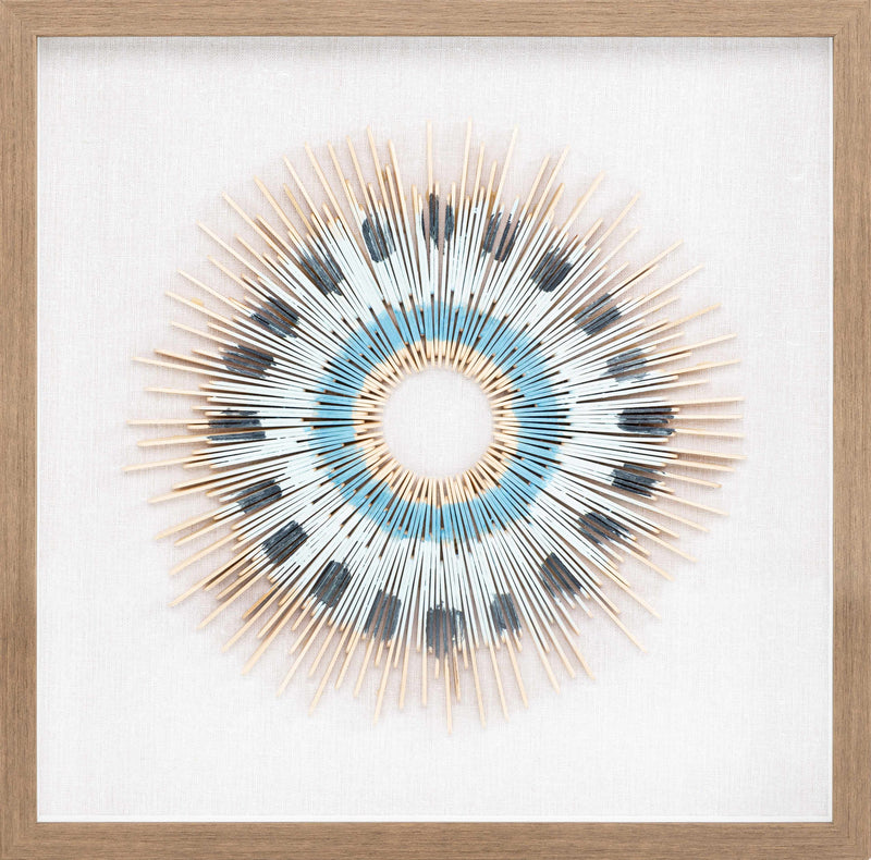 Yenice Natural Wood Geometric Wall Art Set Of Two - Clearance by Boutique Rugs