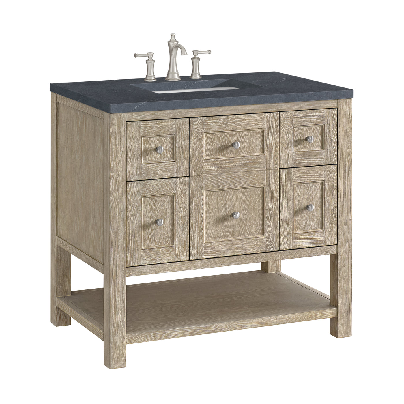 James Martin Breckenridge 36" Single Bathroom Vanity, Whitewashed Oak, view 40