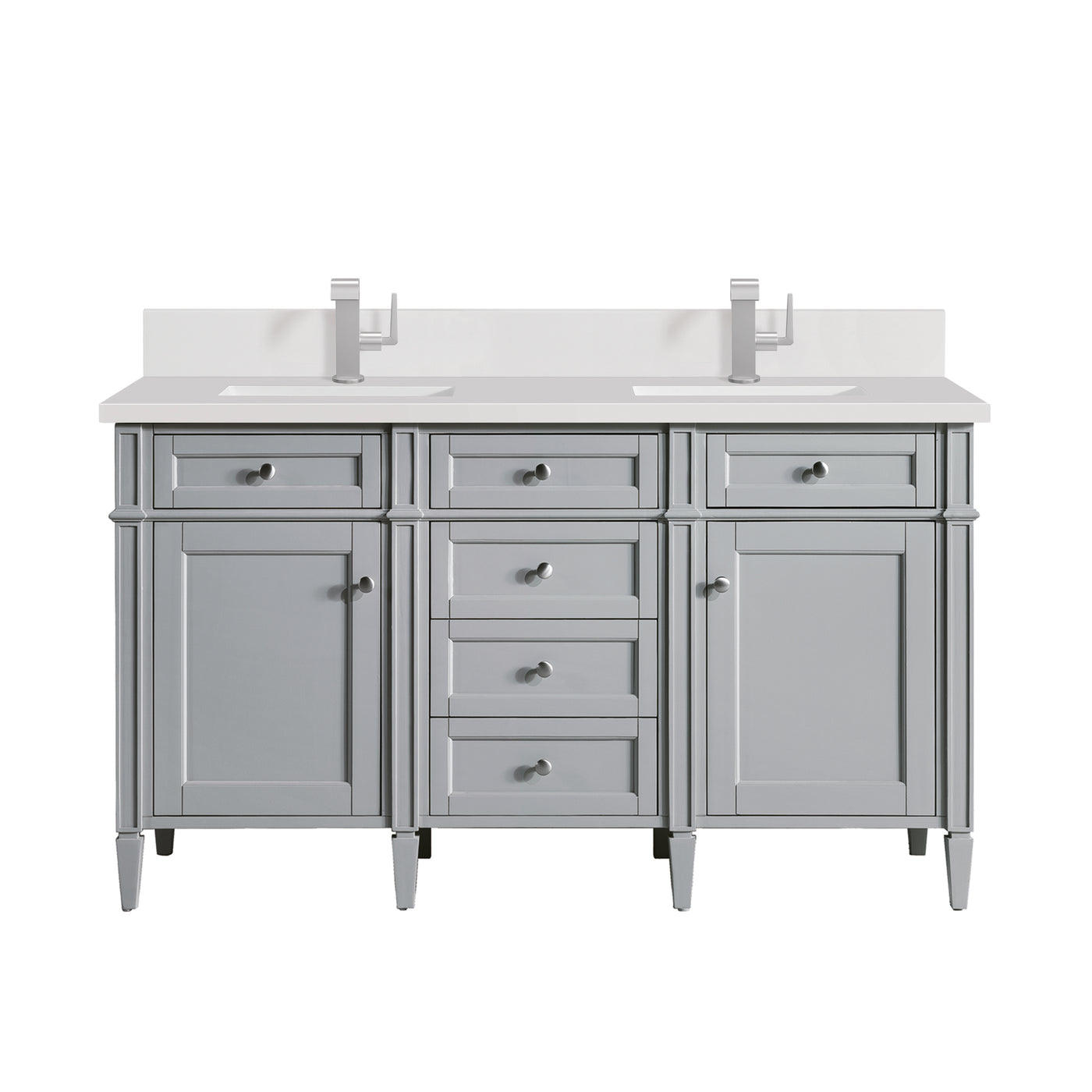 James Martin Brittany 60" Double Bathroom Vanity, Urban Gray, view 29