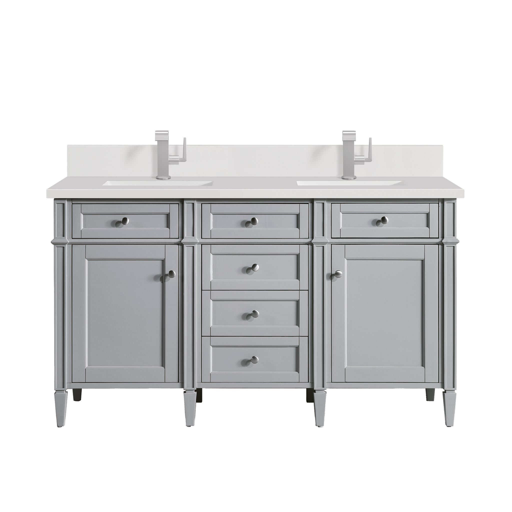 James Martin Brittany 60" Double Bathroom Vanity, Urban Gray, view 29