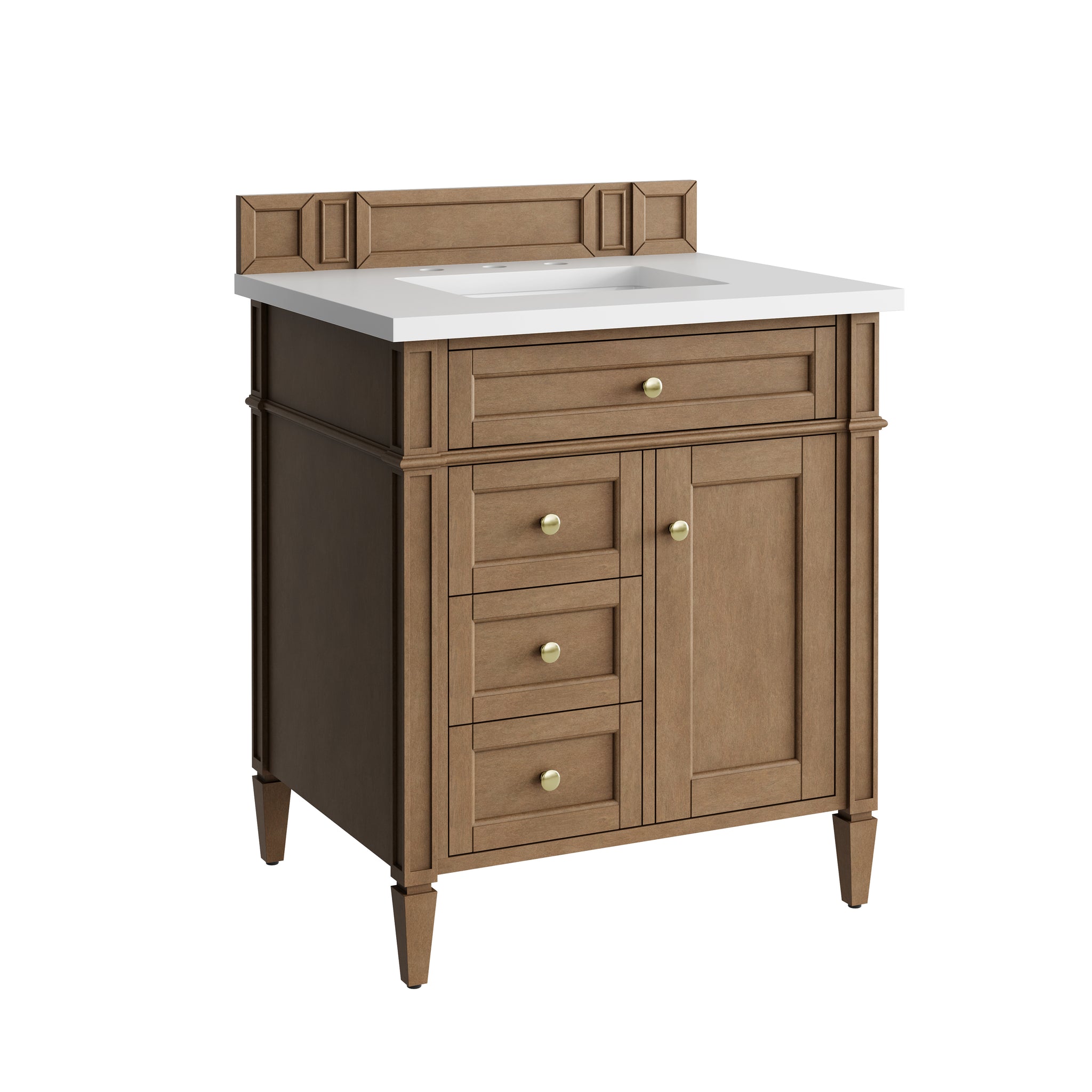 James Martin Brittany 30" Single Bathroom Vanity, Pecan, view 35