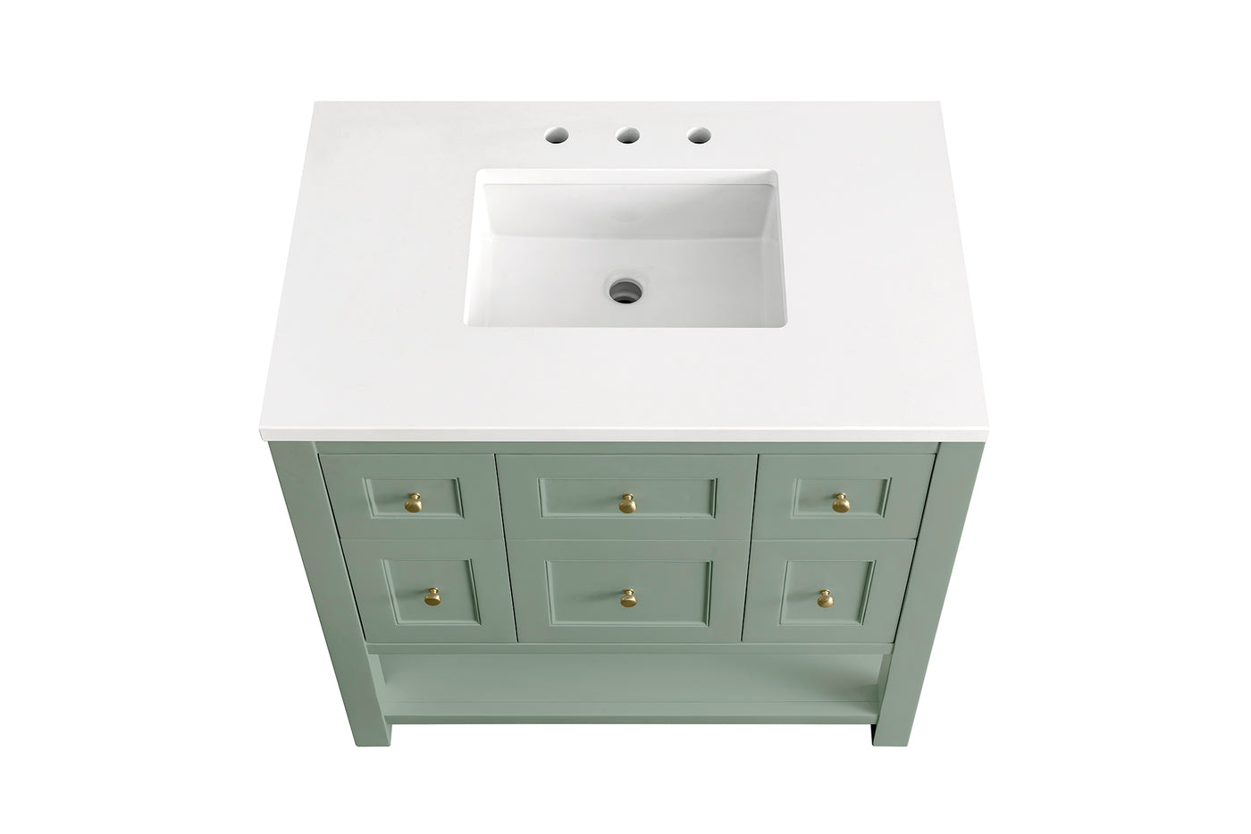 James Martin Breckenridge 36" Single Bathroom Vanity, Smokey Celadon, view 24