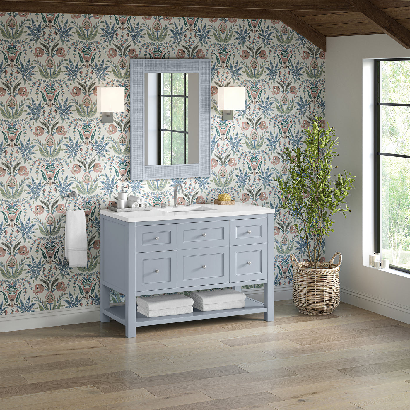 James Martin Breckenridge 48" Single Bathroom Vanity, Serenity Blue, view 34