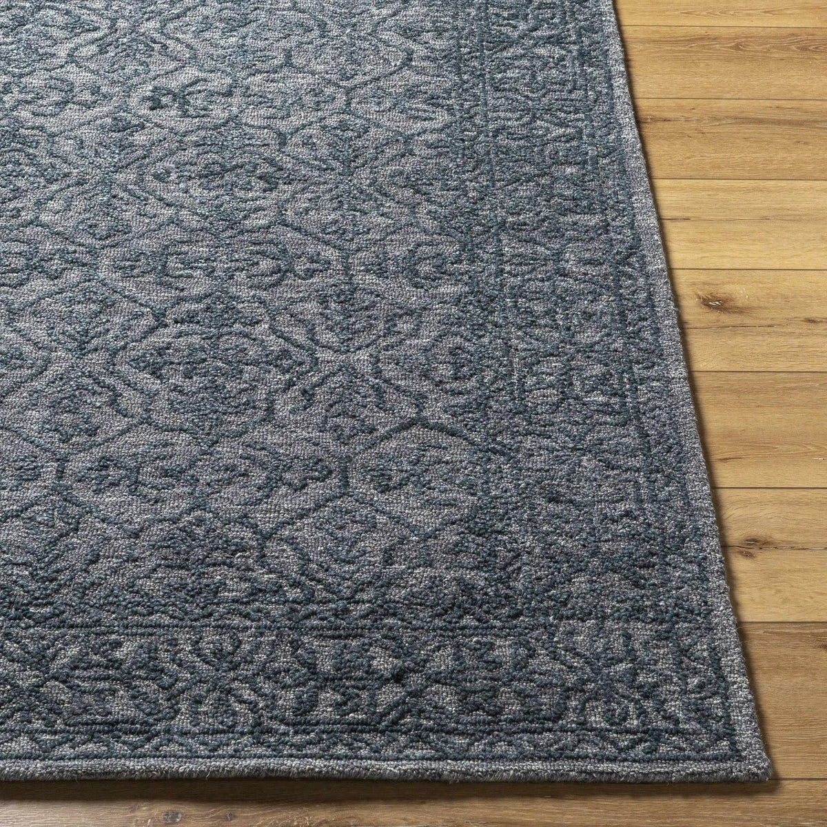 Yadid Black Wool Area Rug, photo 4 of 9
