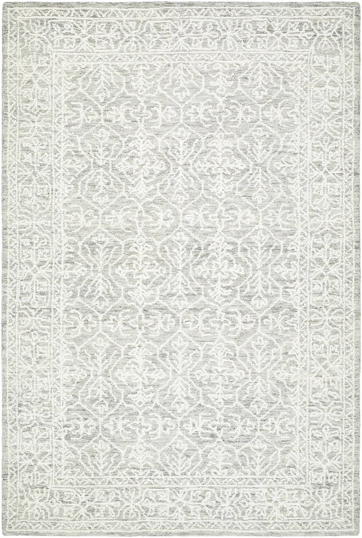 Yadid Gray Wool Area Rug