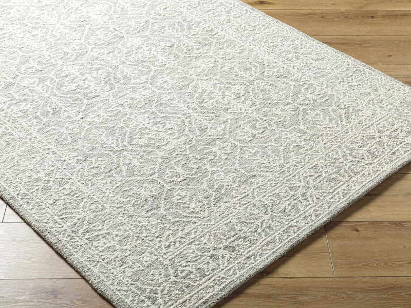 Yadid Gray Wool Area Rug by Boutique Rugs