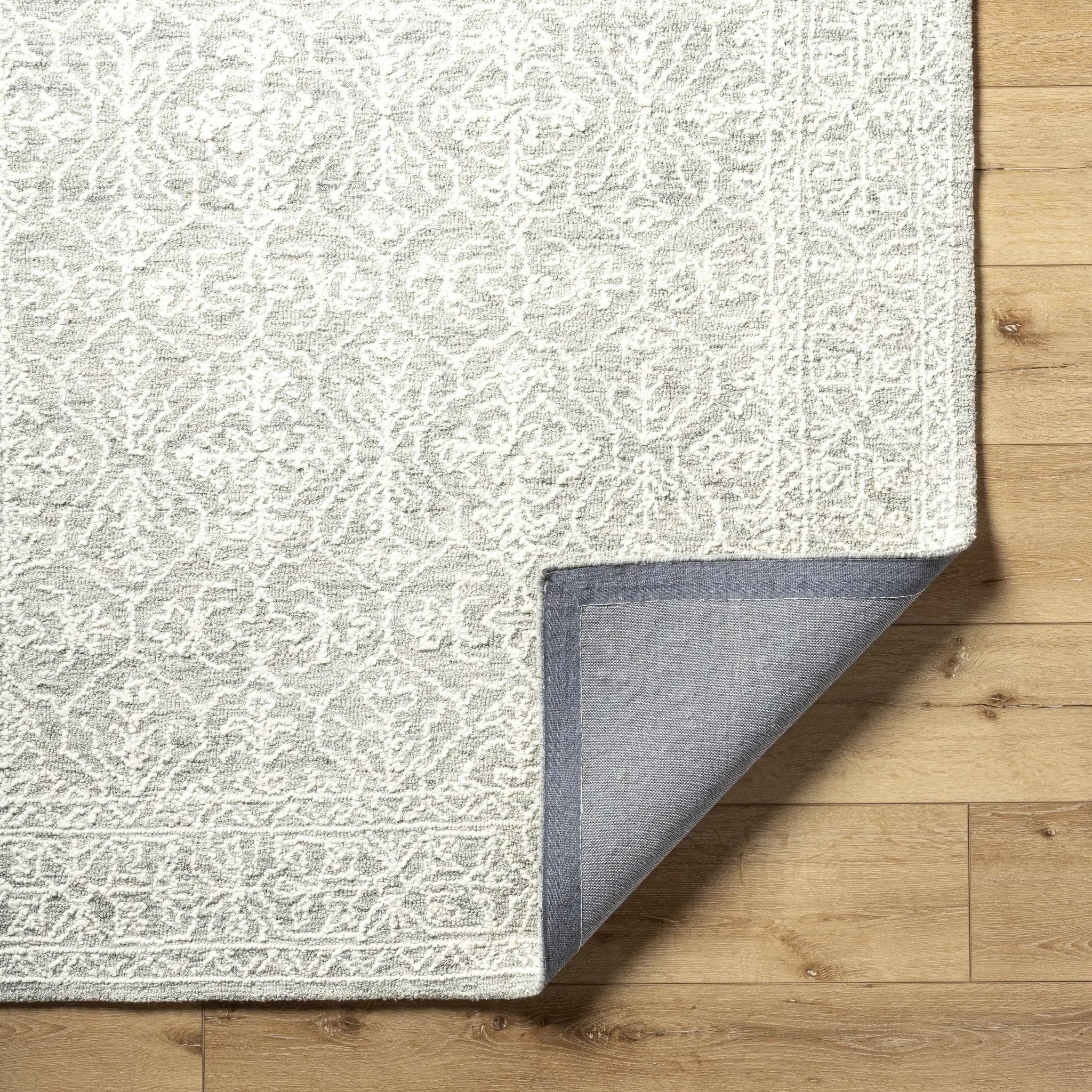 Yadid Gray Wool Area Rug by Boutique Rugs